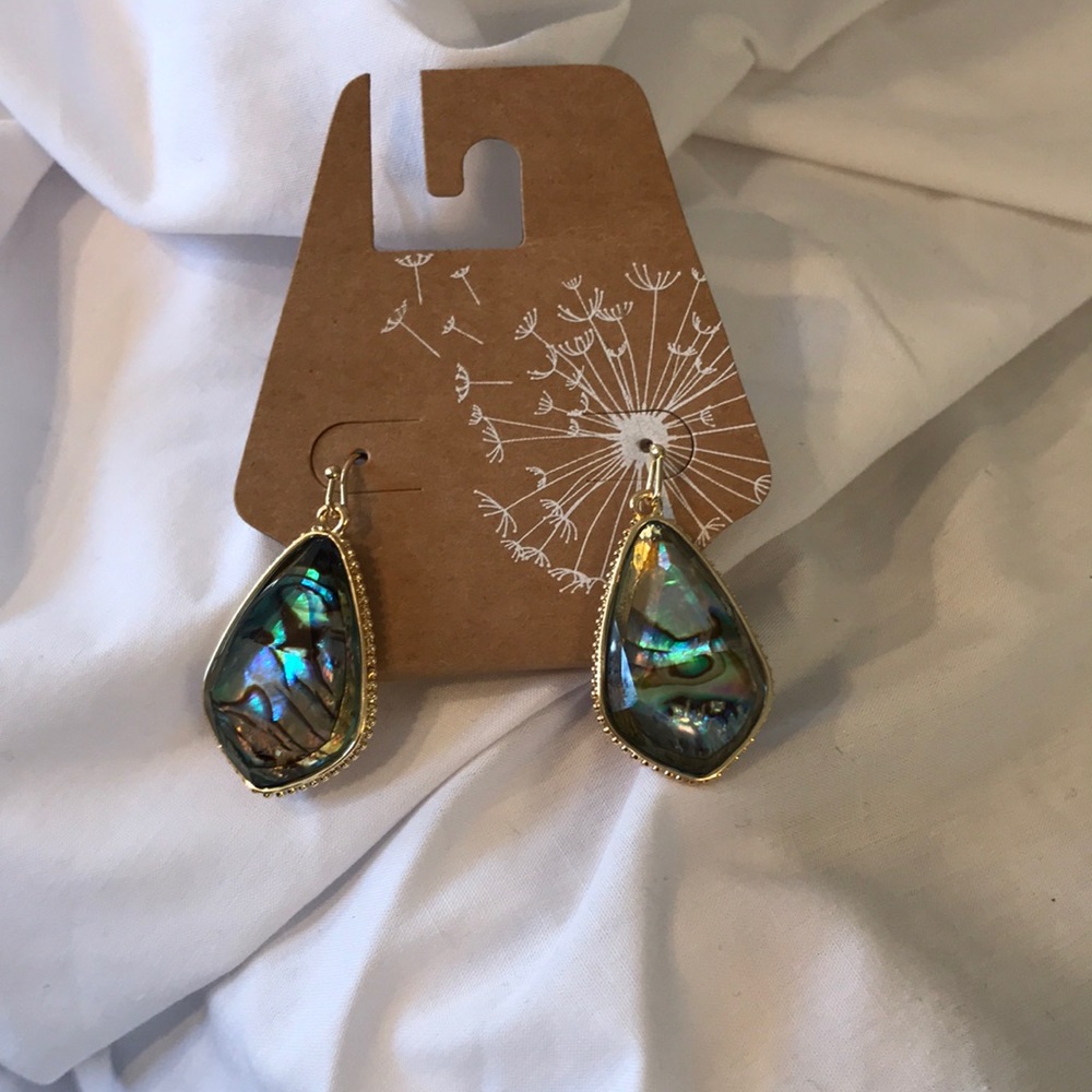 Glass Abalone Earrings